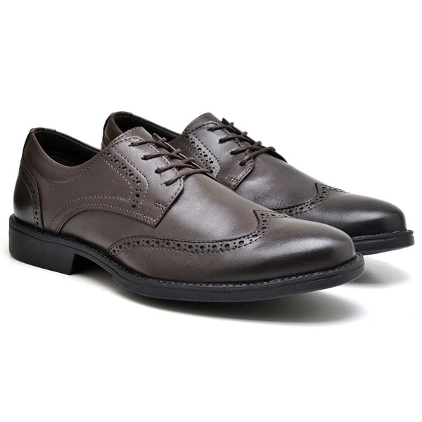 sapato social derby marrom