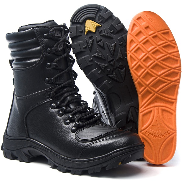 Bota Coturno Motociclista Militar Masculino Salazari Couro | SENHOR DOS  CALÇADOS