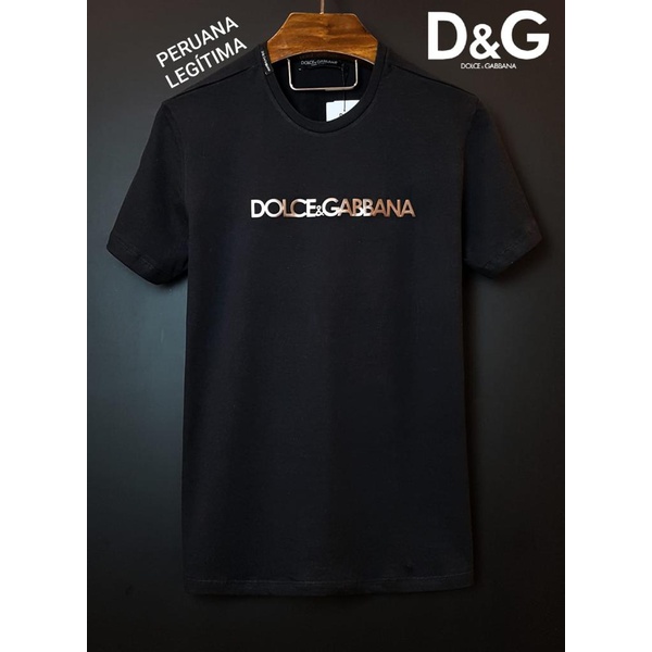 Camiseta Dolce e Gabbana detalhe olografico PRETA