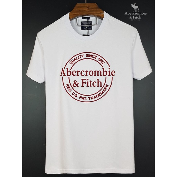 Camiseta Abercrombie Branco Redondo Meio 