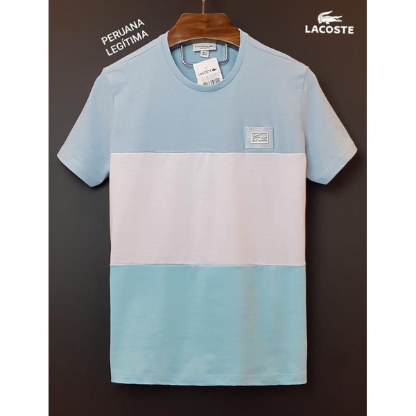 Camiseta Lac Peruana Listrada Branca/Azul