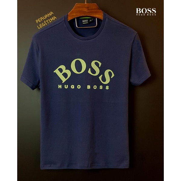 Camiseta Hugo Boss Peruano Marinho