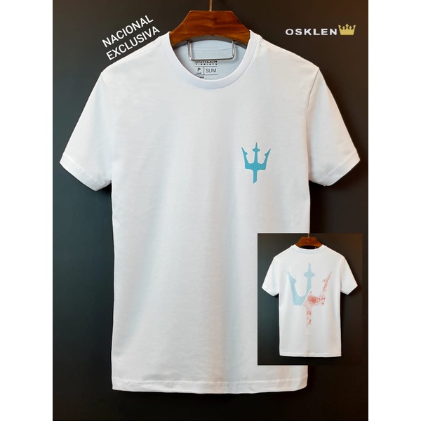 Camiseta Osk Branca/Azul
