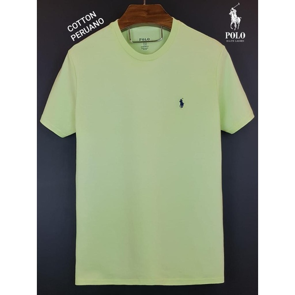 Camiseta Basica Ralph Coton Peruana Verde Pastel