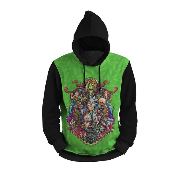 grey rick and morty moletom com capuz