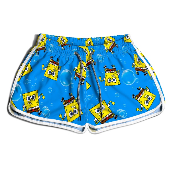 SHORT PRAIA FEMININO BOB ESPONJA BOLHAS | Rico Marcas outlet