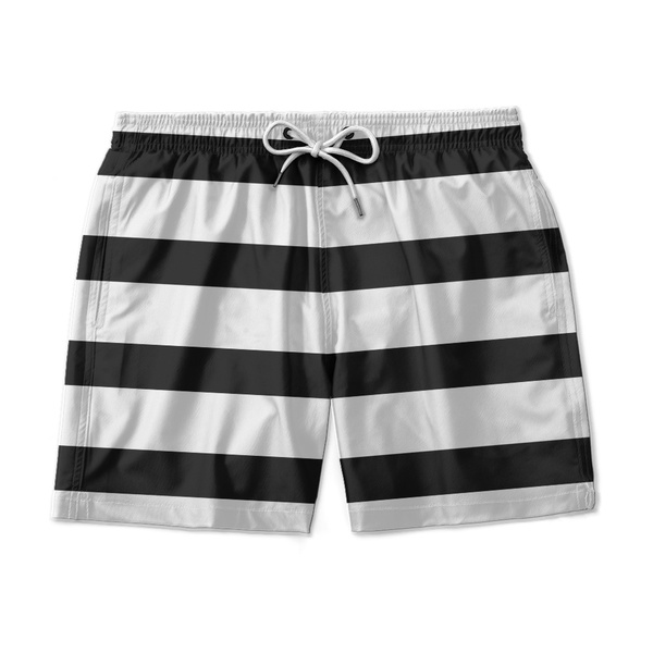 short preto com listra branca do lado feminino