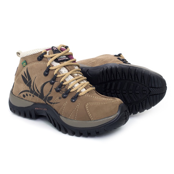 bota adventure feminino em couro nobuck