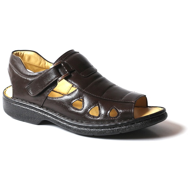 sandália franciscana masculina marrom