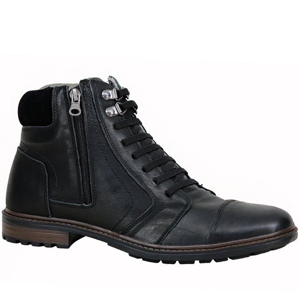 coturno masculino preto cano alto