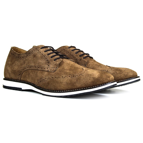 Sapato Masculino Brogue Veneto Areia | FOGLIO UOMO