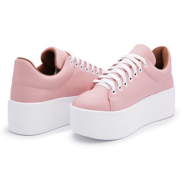 tenis plataforma rosa