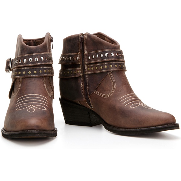 bota country feminina cano medio