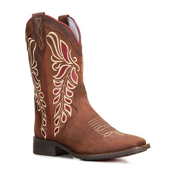 bota country feminina cano medio