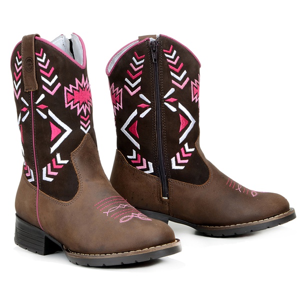 Bota Texana Infantil Menina Bico Redondo | TEXASKING