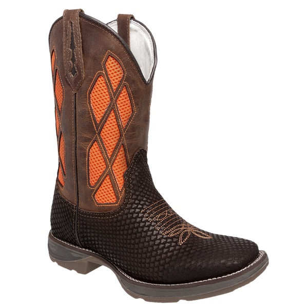 bota laranja masculina