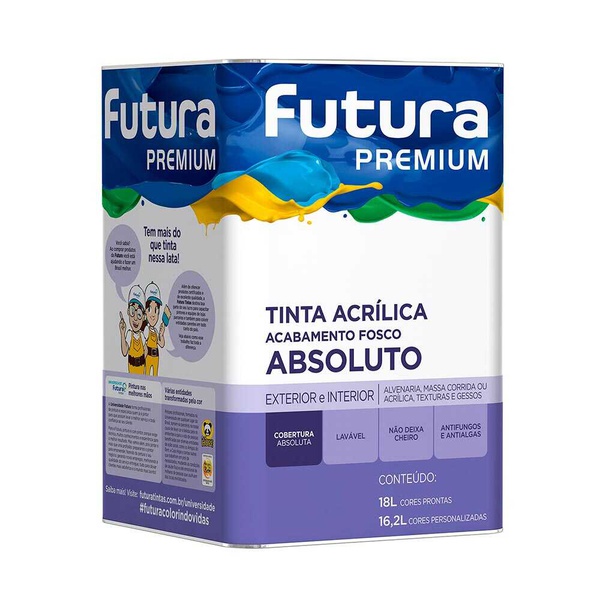 TINTA ACRÍLICA FOSCO ABSOLUTO PREMIUM FUTURA - 18L