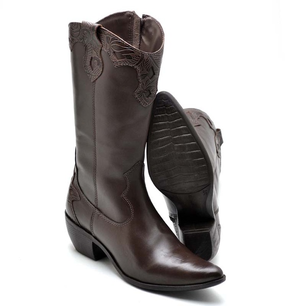 bota bico fino feminina country