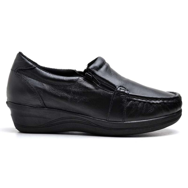 sapato mocassim preto feminino