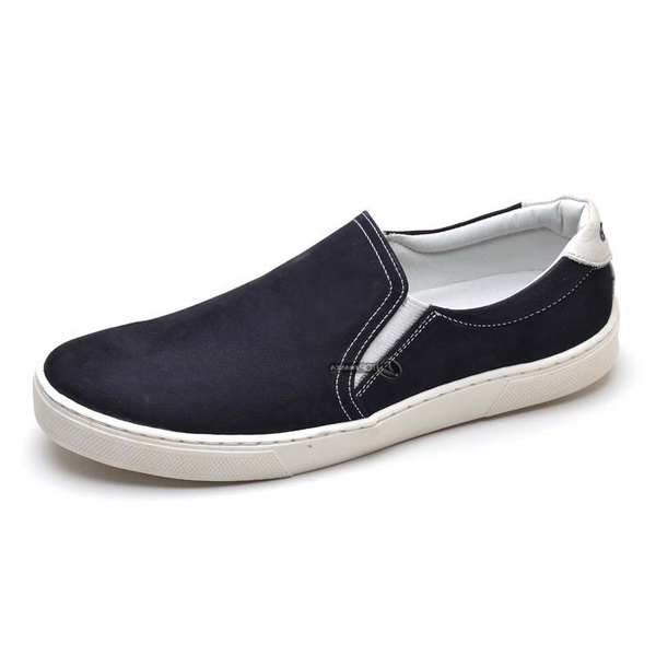 sapatenis slip on couro masculino