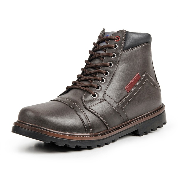 Bota Coturno Casual Masculino Top Franca Shoes Marrom | Top Franca Shoes |  Calçados confortáveis em Couro