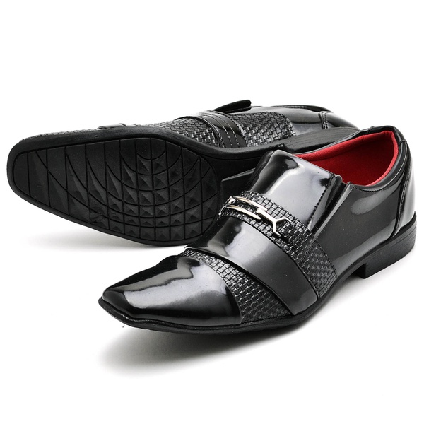 Sapato Social Masculino Verniz | Top Franca Shoes | Calçados confortáveis  em Couro
