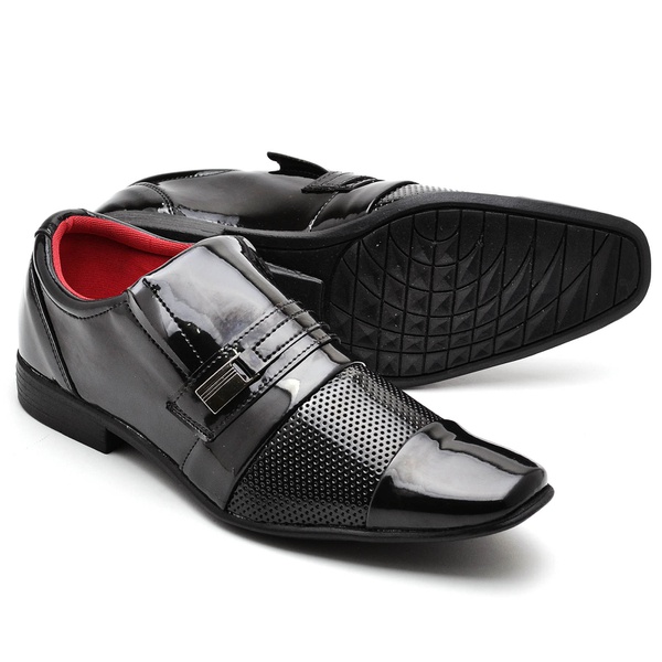 Sapato Social Masculino Verniz | Top Franca Shoes | Calçados confortáveis  em Couro