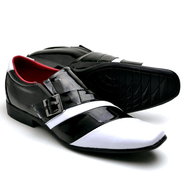 Sapato Masculino Italiano em Couro Branco Verniz Ref: 727 em Promoção |  Ofertas na Americanas