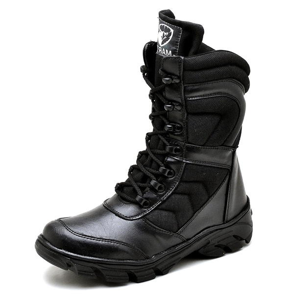 Bota Coturno Militar Top Franca Shoes Preto