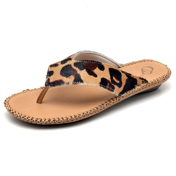 Compre Sandália Feminina Rasteira Estilo Chinelo Pelo Onça Zambeze Online
