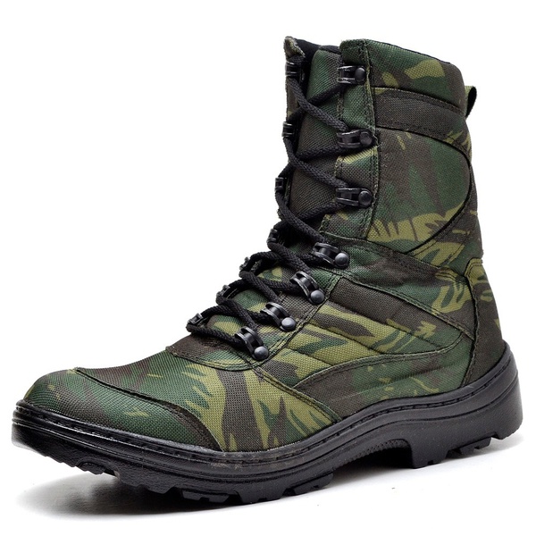 Bota Coturno Militar Tatico Top Franca Shoes Camuflado | Sapataria Martins  | Calçados confortáveis em Couro