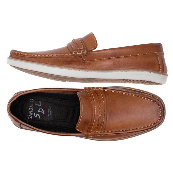 sapato mocassim masculino marrom