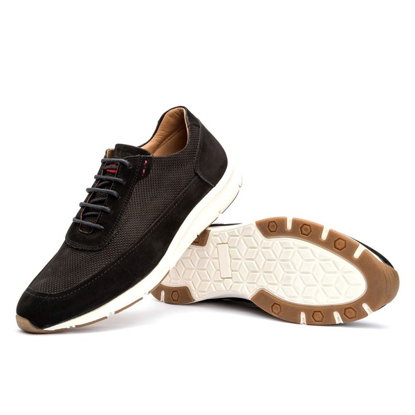 tenis casual masculino couro preto