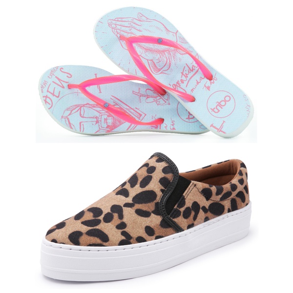 tenis slip on feminino onça