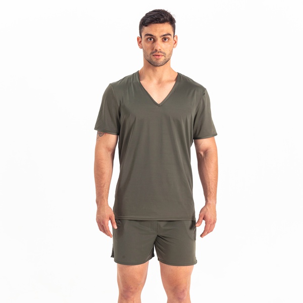 Pijama Homewear H.A. curto militar gola V