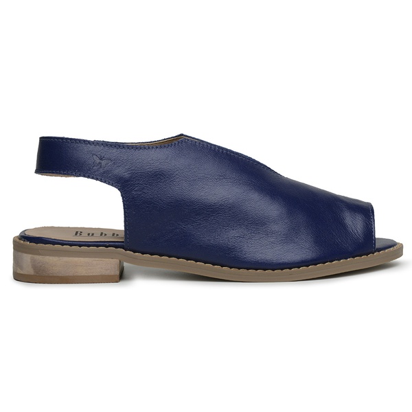 Sandália Salto Baixo Azul Anil- 842-12 | Universo Bubblê