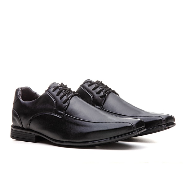 Sapato Social Masculino em Atacador Burano - Preto | FRANSHOES