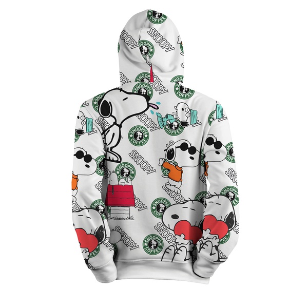snoopy zip up moletom com capuz