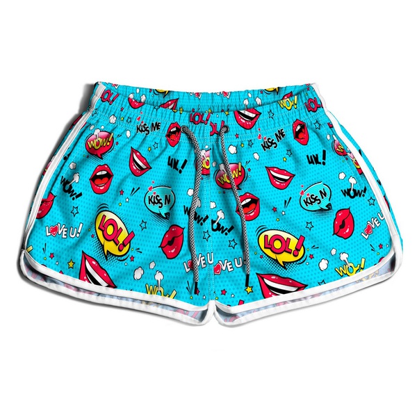 short estampado feminino praia