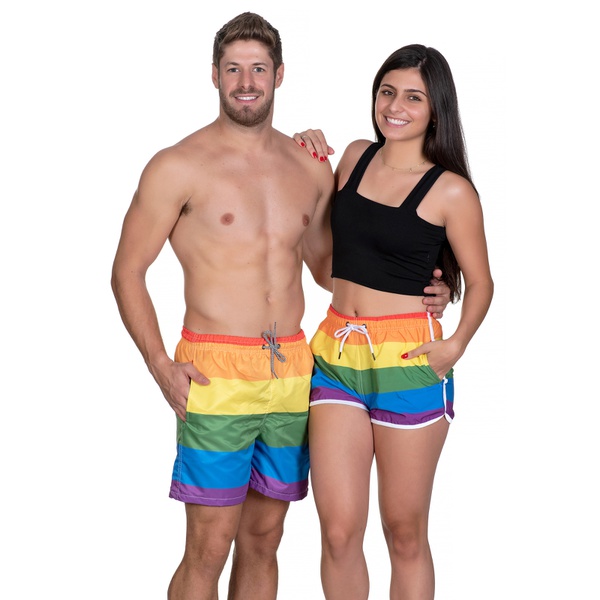 Kit Shorts Casal Masculino e Feminino Orgulho Use Thuco 1074