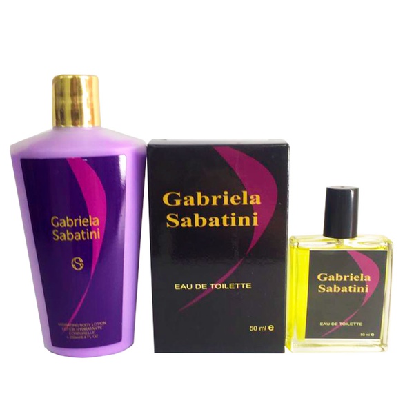 Kit Perfume 50ml Creme Hidratante Grandes Grifes 250ml Gabriela Sabatini Vintaocosmeticos