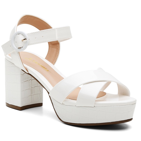 sandalia alta branca