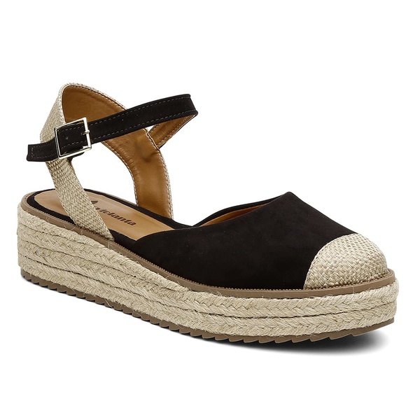 sandalia espadrille aberta na frente