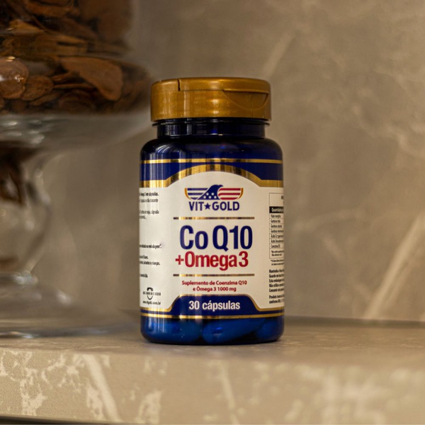 Coenzima Q10 CoQ10 com Ômega 3 1000 mg Vitgold 30 cápsulas Vitgold