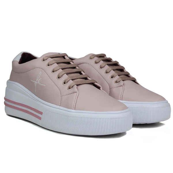 tenis plataforma rosa