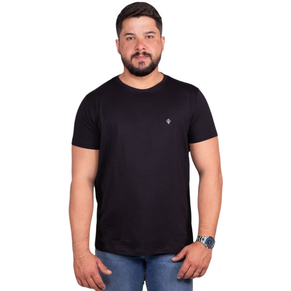 Camiseta Masculina Algodão Pima Premium Preta