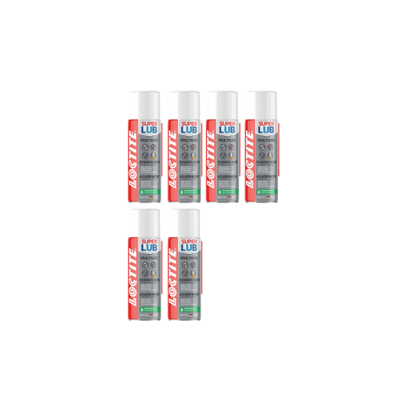 Kit com 6 Desengripante Super Lub Multiuso Loctite 300ml