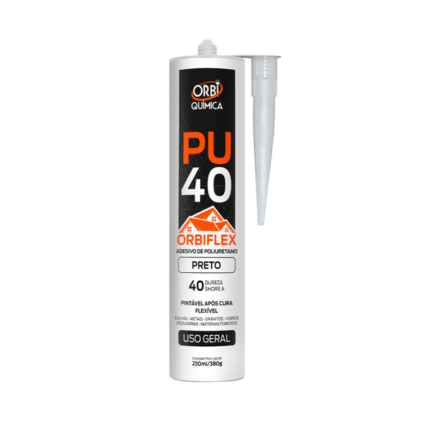 Adesivo Pu 40 Orbiflex Uso Geral Preto 380g