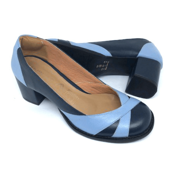 Sapato Scarpin Amélie - Marinho e Azul Celeste