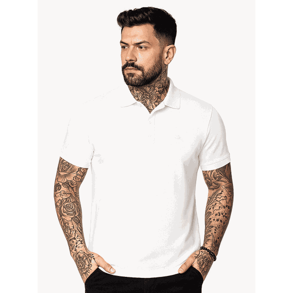 Camisa Gola Polo Piquet Branca